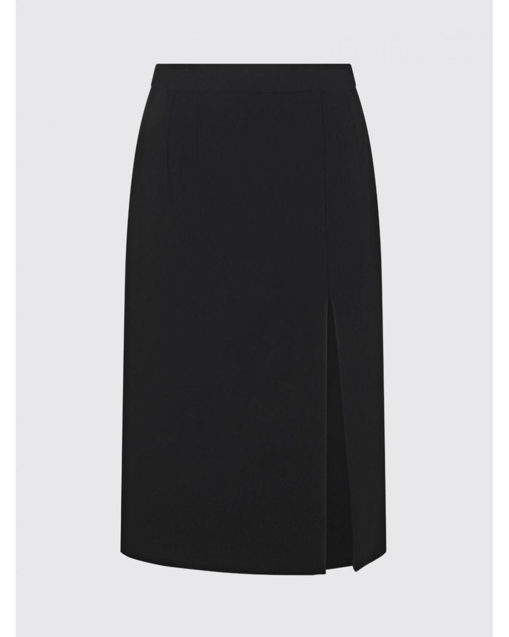 Dolce & Gabbana Blue Dolce &Amp Gabbana High-Waisted Virgin Wool Midi Pencil Skirt With Slit