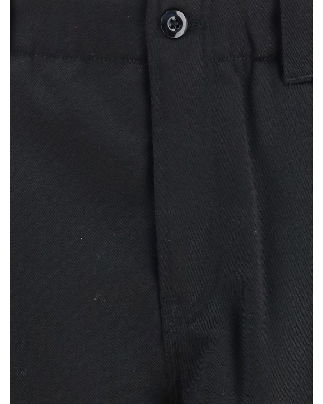 KENZO Black Straight-Fit Tailored Wool Trousers With Belt Loops for men