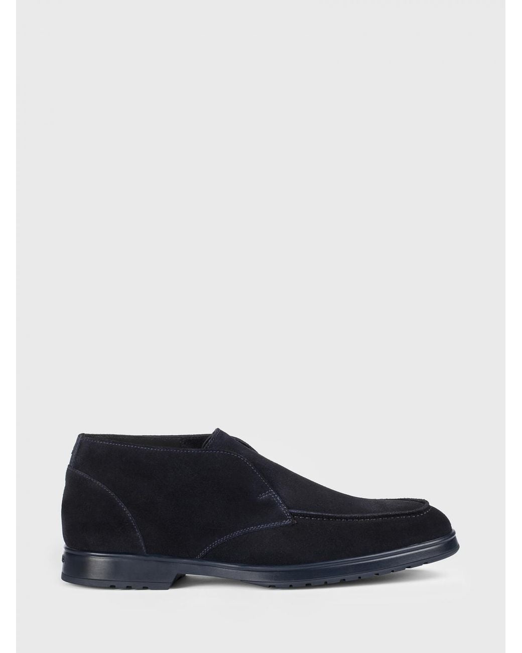 Doucal's Blue Suede Desert Boots for men