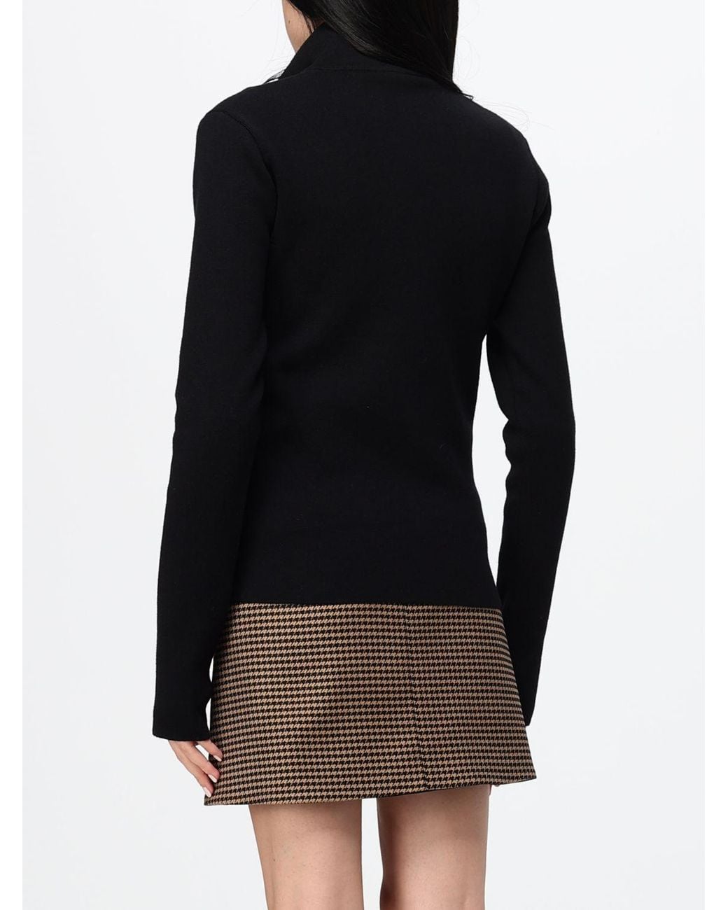 Courreges Black CourrÈ Ges Slim-Fit Wool Turtleneck Jumper With Zip And Contrasting Logo