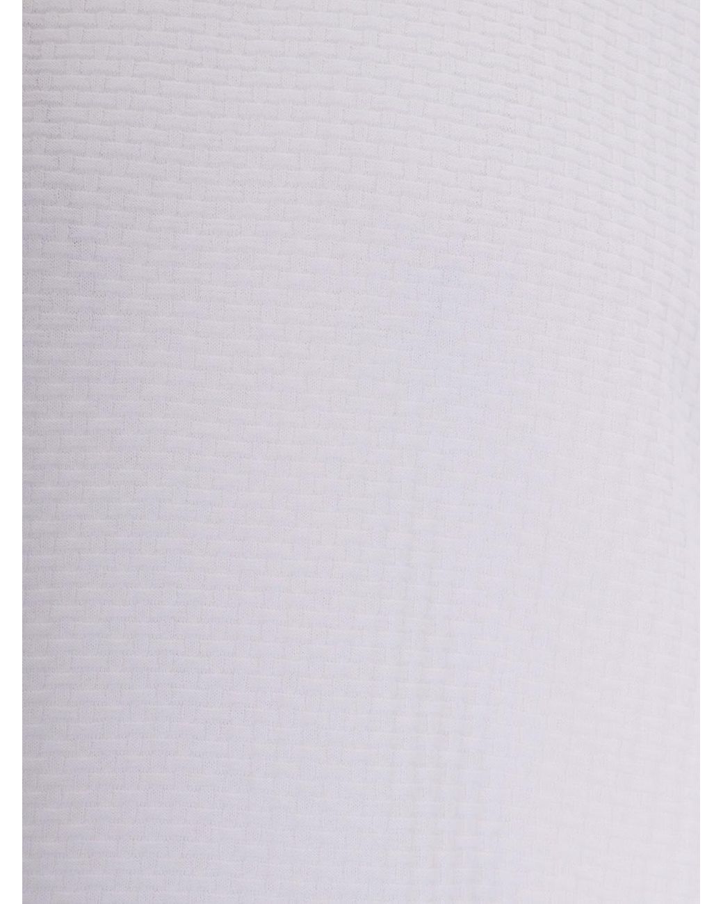 Boss White Cotton Crew Neck Sweater for men