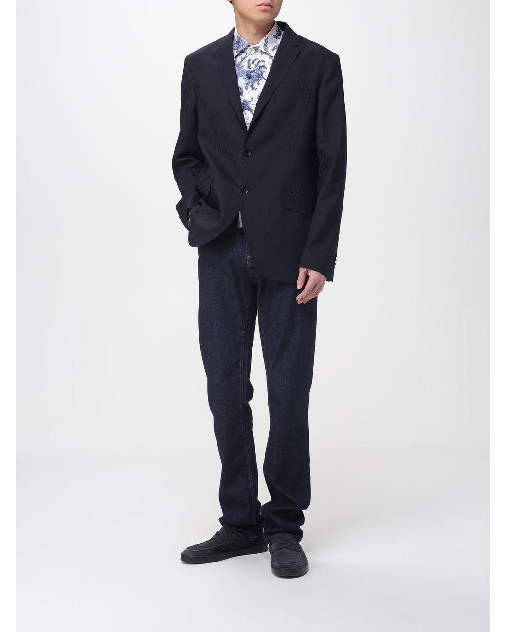 Etro Blue Regular Jeans for men
