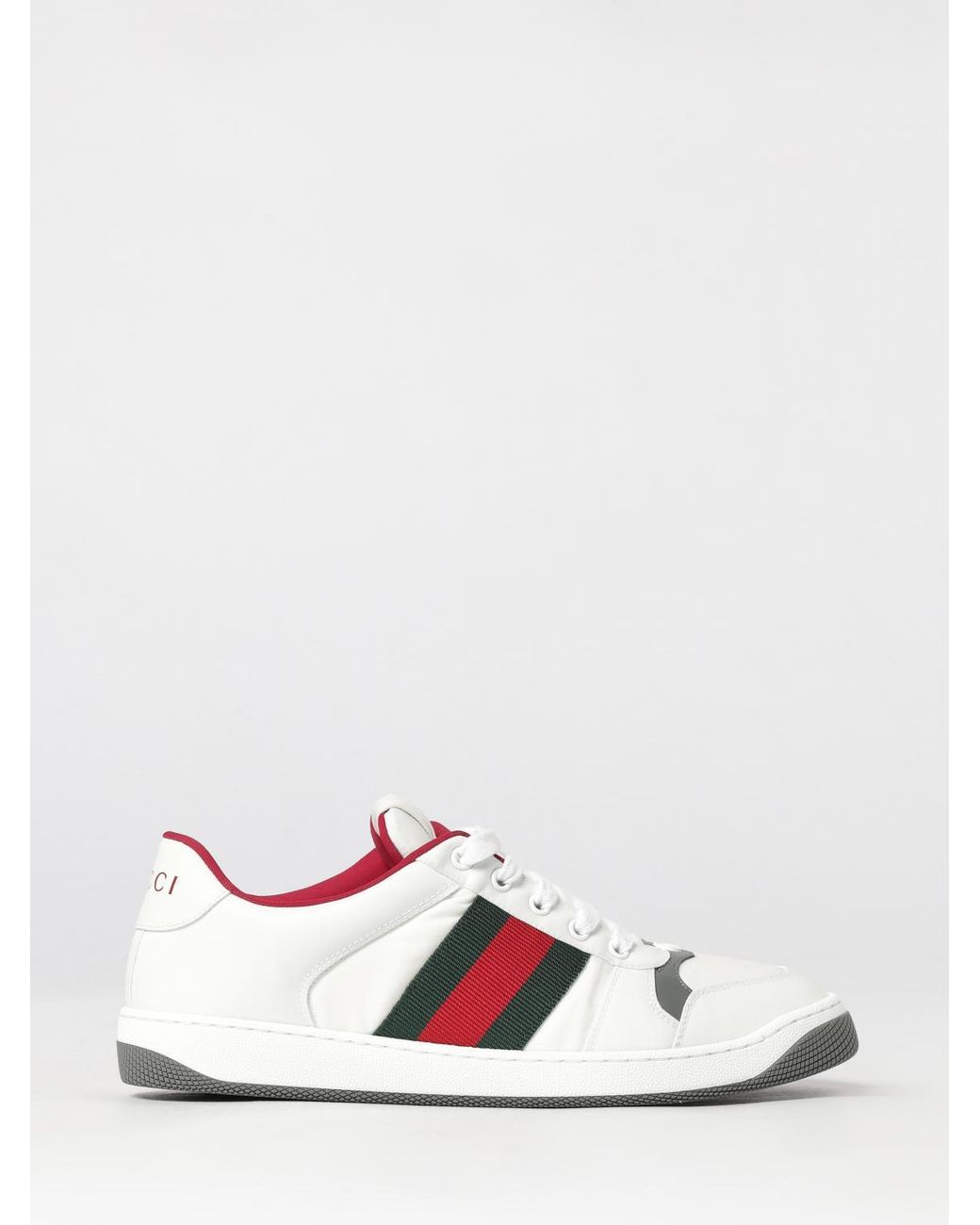Gucci White Screener Sneakers for men