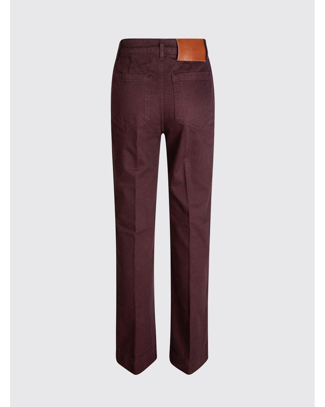 Victoria Beckham Purple Alina Straight Fit High-Waisted Jeans