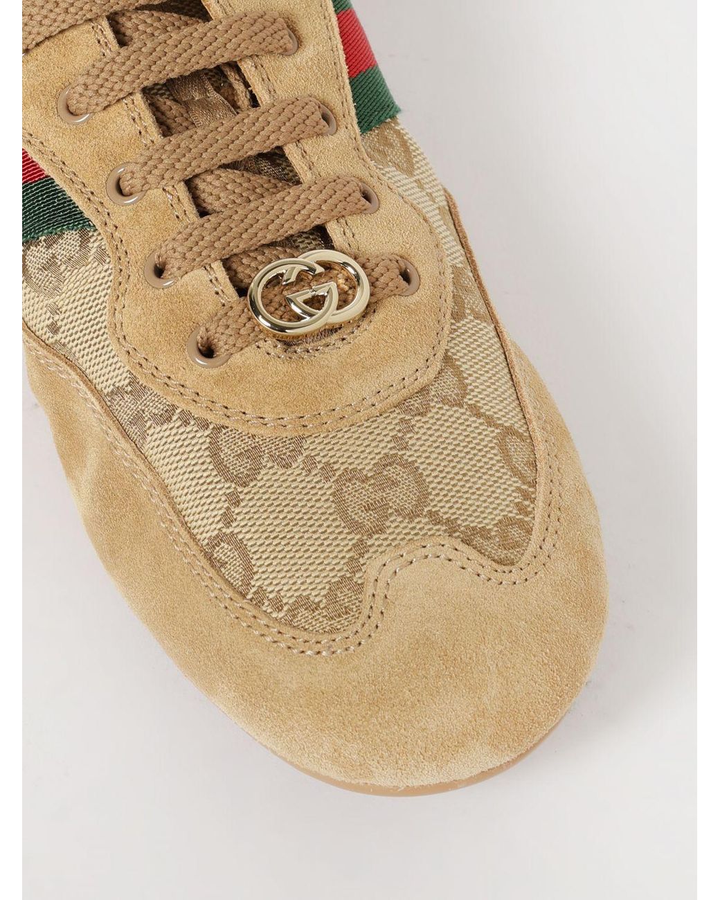 Gucci Natural Shift Suede Calfskin Sneakers