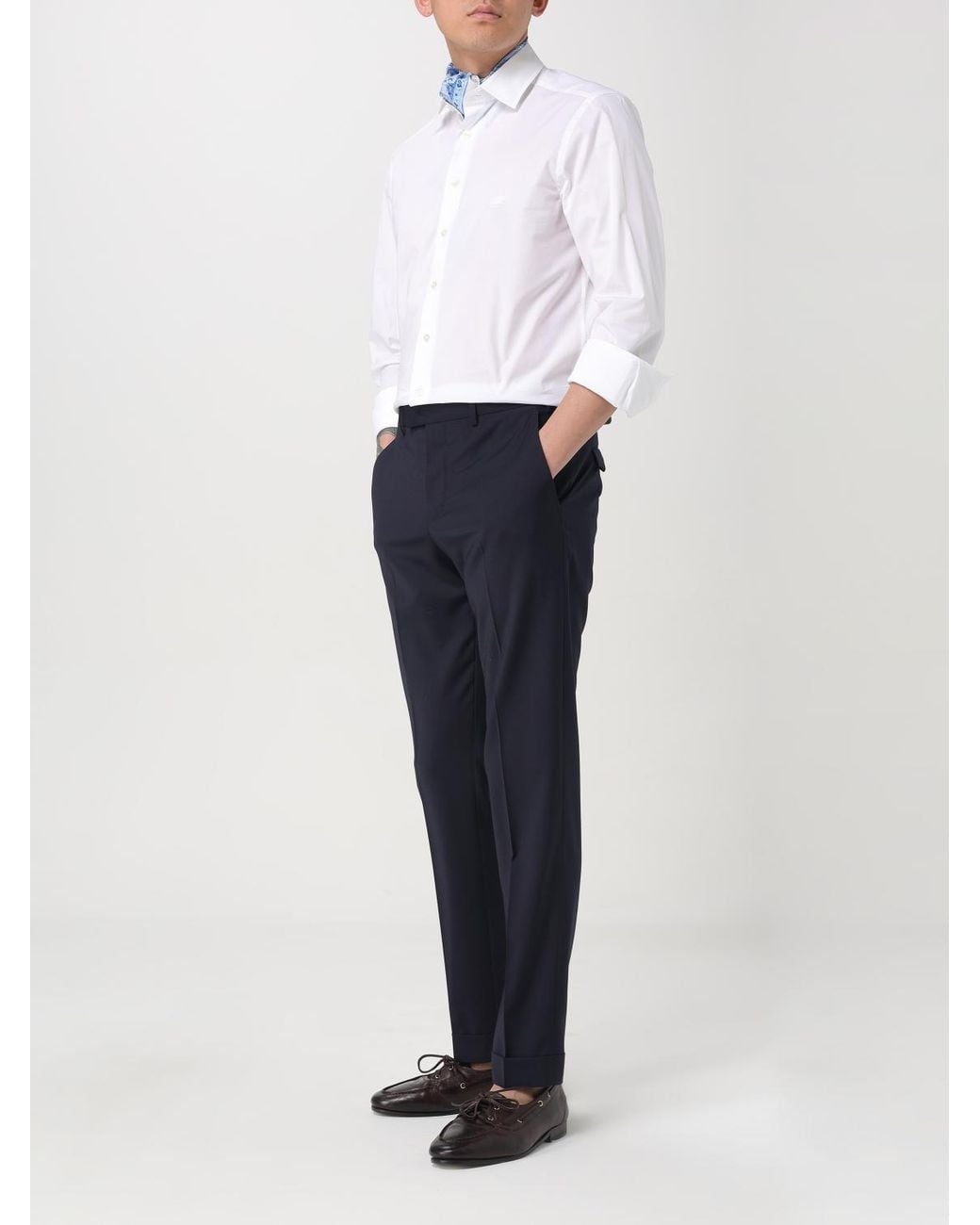 Etro White Classic Poplin Shirt for men