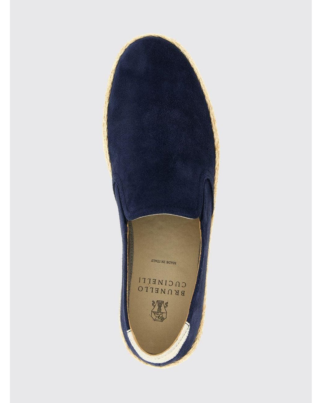 Brunello Cucinelli Blue Suede Espadrilles for men