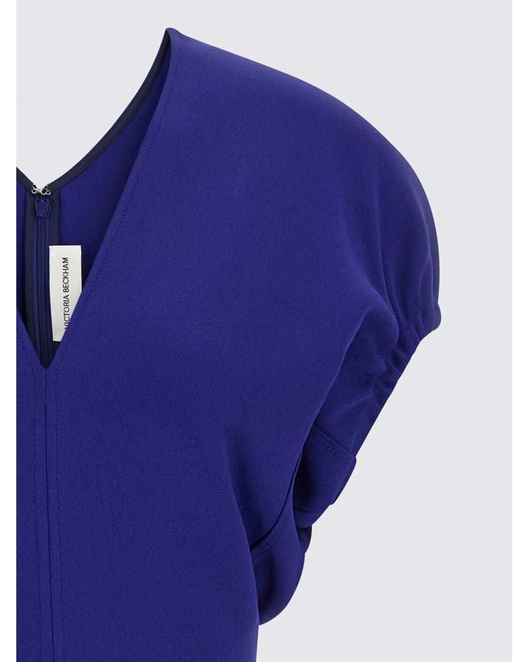 Victoria Beckham Blue Cady Midi Dress