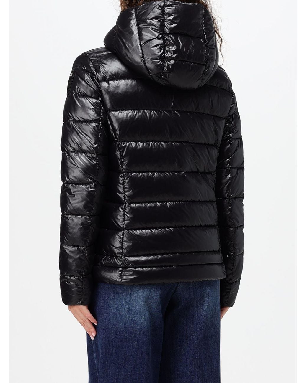 Blauer Black Caroll Short Quilted Nylon Hooded Puffer Jacket