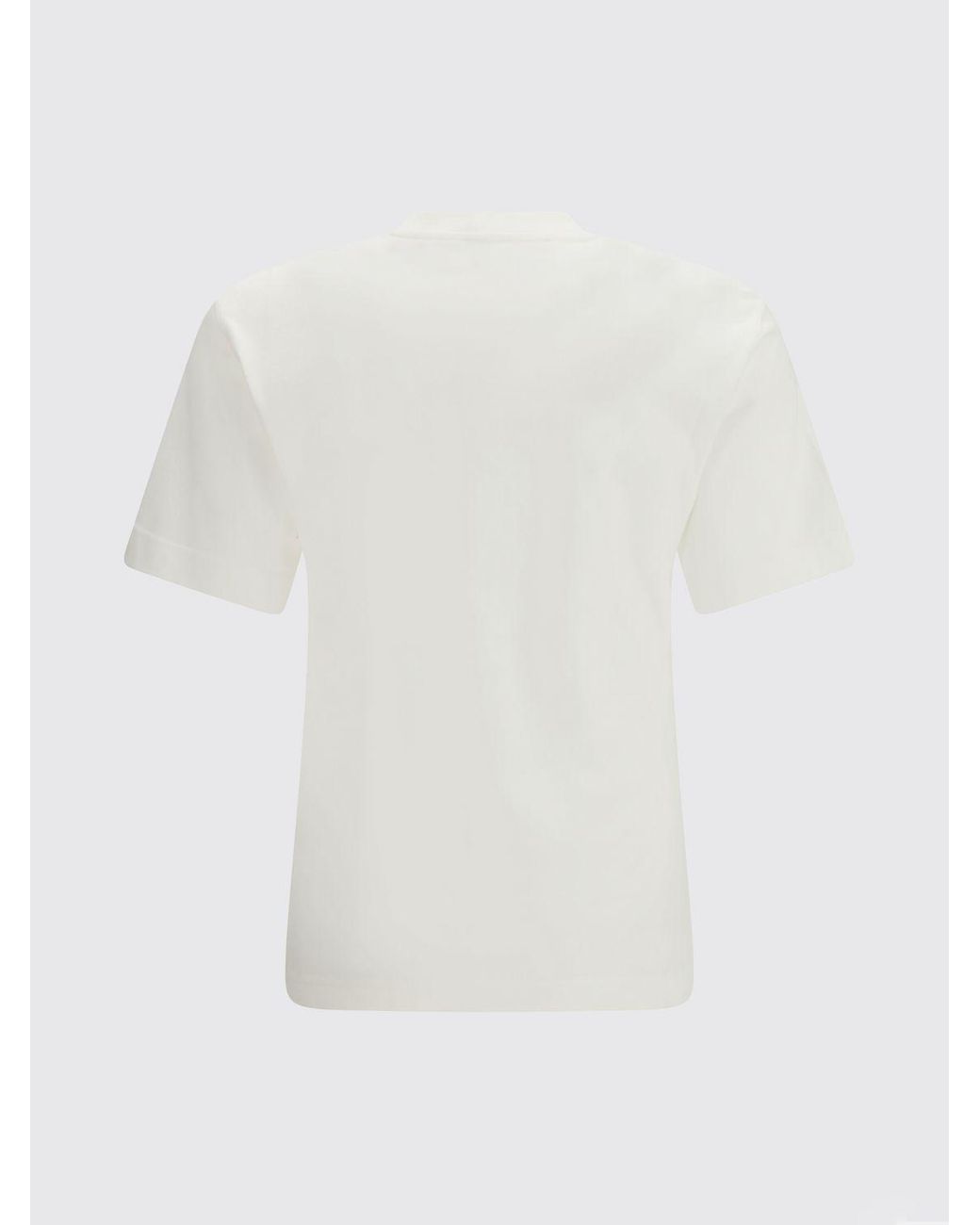 Burberry White Cotton T-Shirt With Logo for men