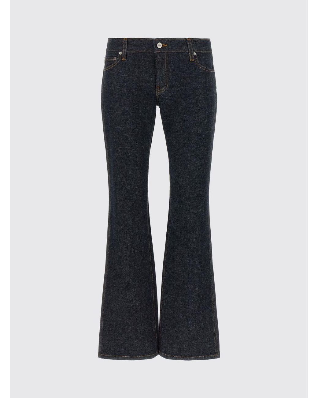 Khaite Blue Mid-Rise Cropped Flare Jeans