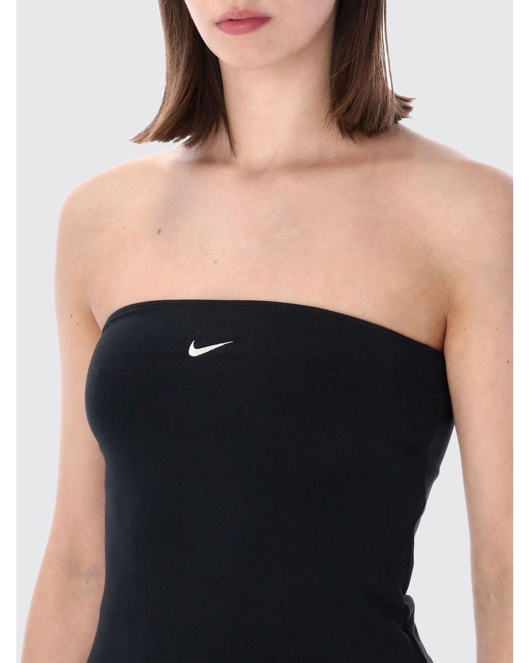 Nike Black Haut Tube Swoosh À Logo Brodé