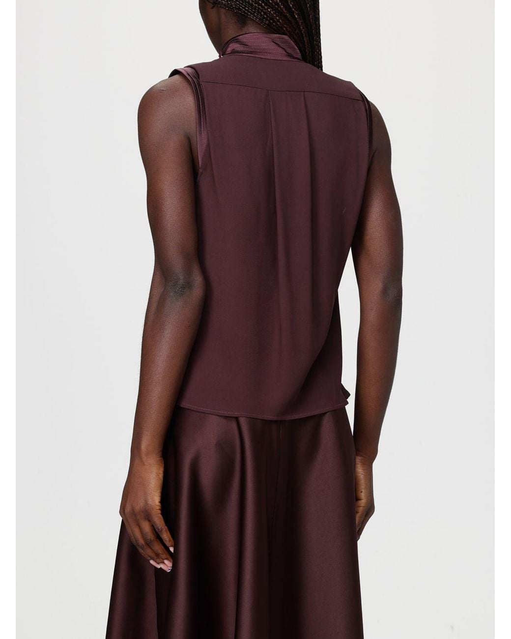 Elisabetta Franchi Red Viscose Top