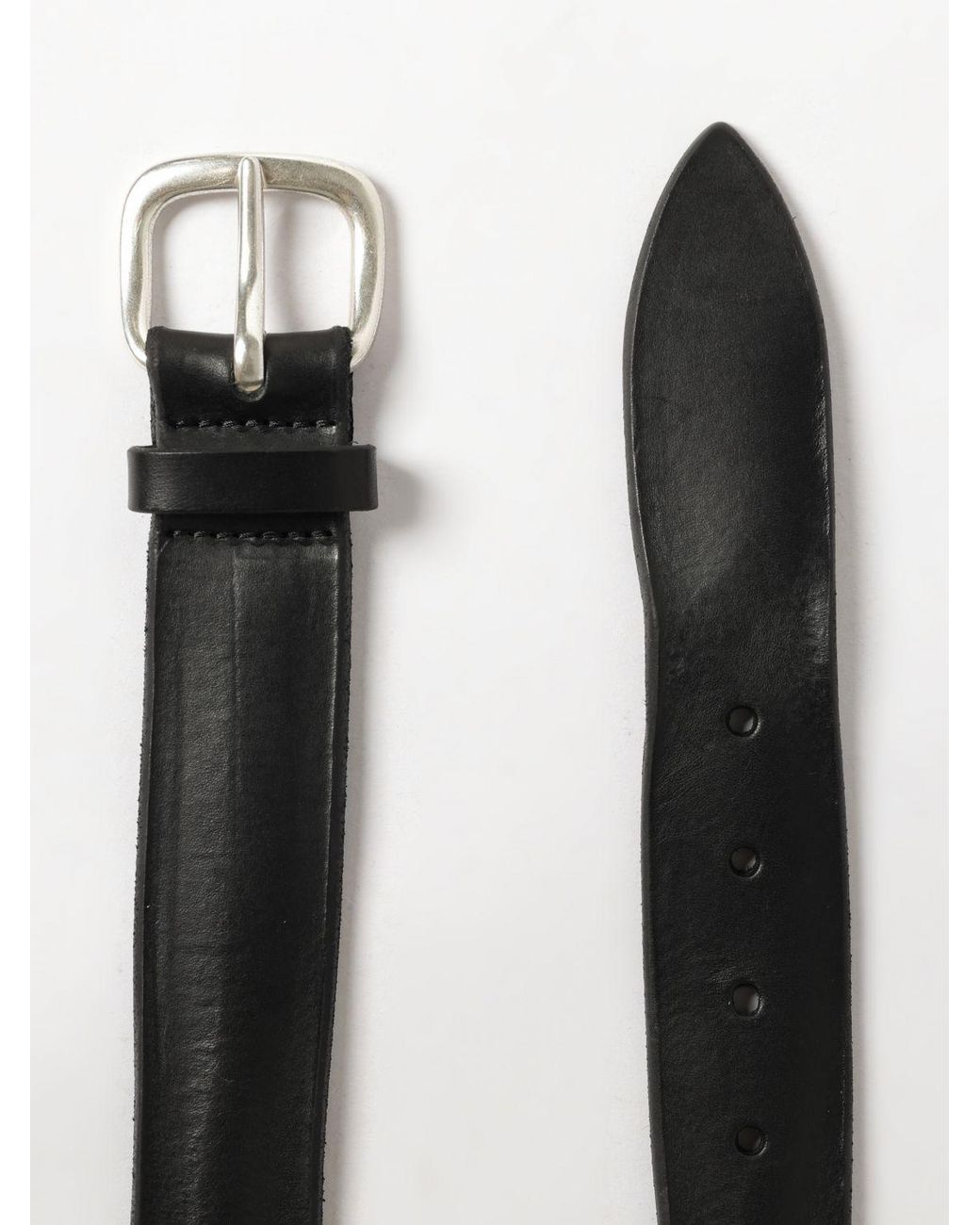 Cinturón Clásico De Piel Lisa Con Hebilla De Espiga Orciani de hombre de color Black