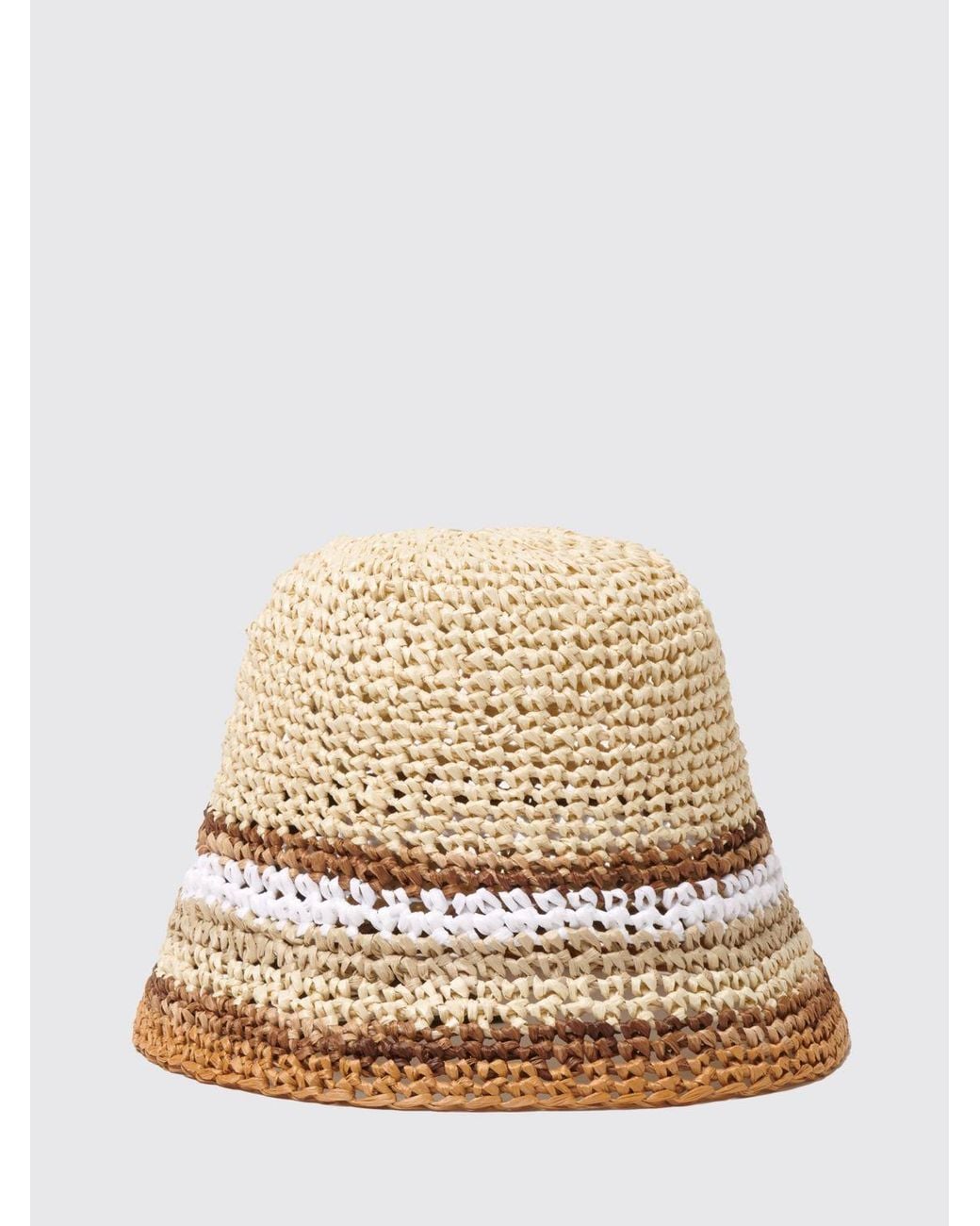 Fabiana Filippi Natural Crochet Raffia Hat