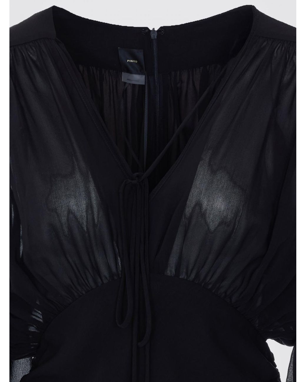 Pinko Black Viscose Blend Mini Dress