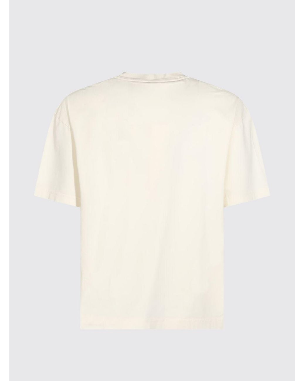 Marni White Short-Sleeved Cotton T-Shirt With Graphic Print And Logo for men