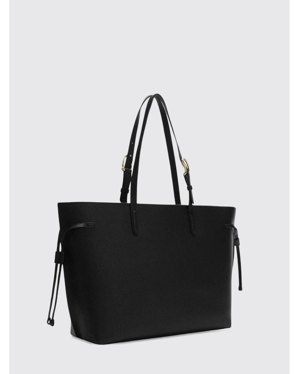 Furla Black Ava Grained Leather Tote Bag