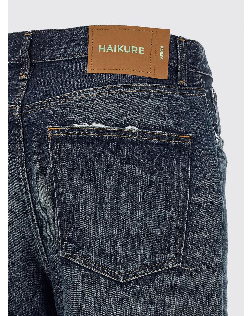 Vaqueros Anchos Korea De De Algodón De Talle Alto Haikure de color Blue