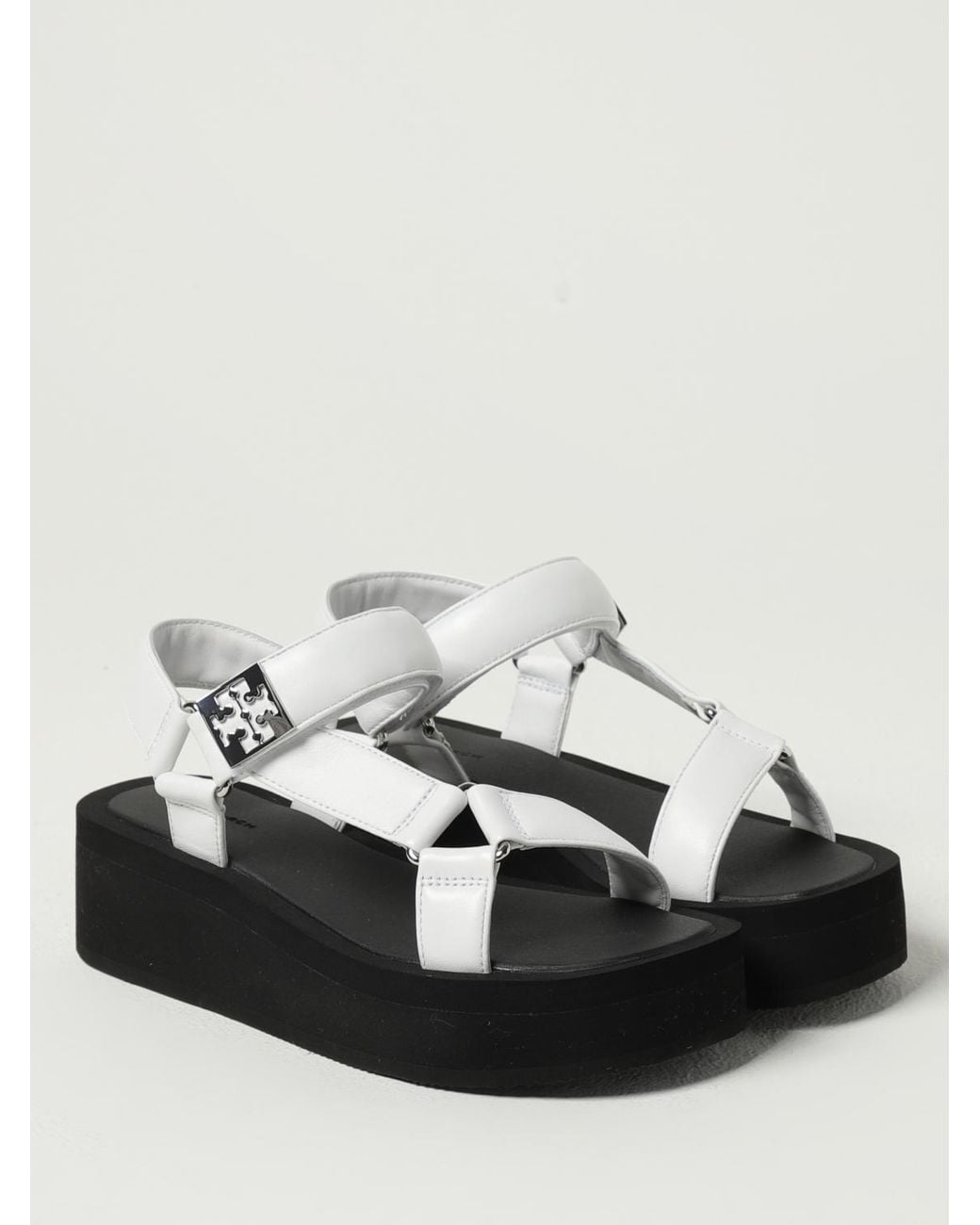 Tory Burch White Platform Sandals