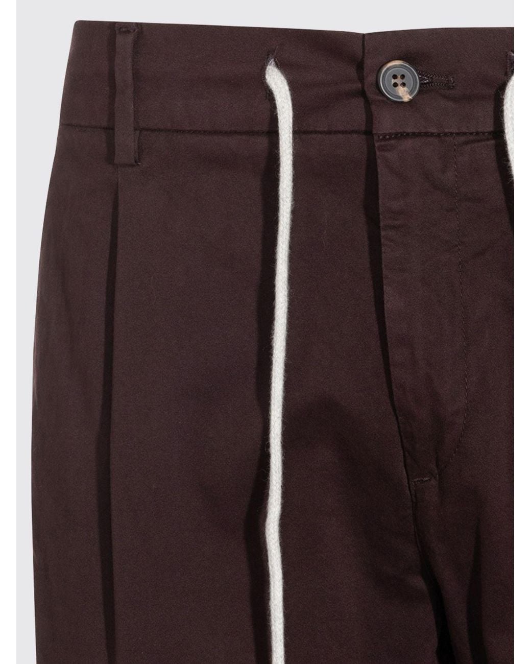 Eleventy Red Slim-Fit Stretch-Cotton Drawstring Trousers for men