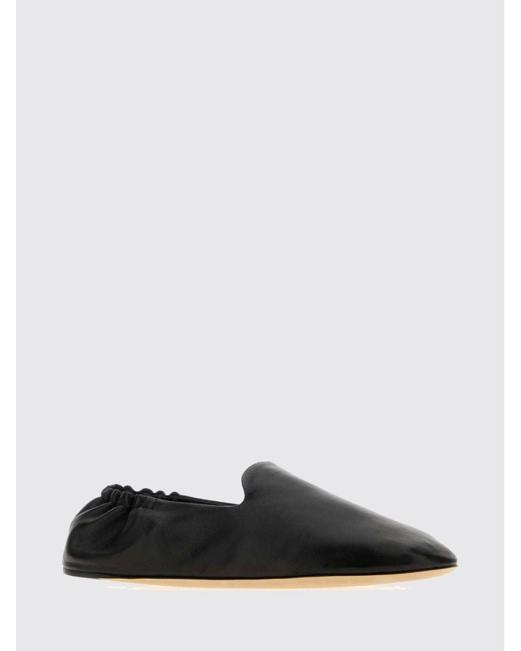 The Row White Casa Round-Toe Ballet Flats