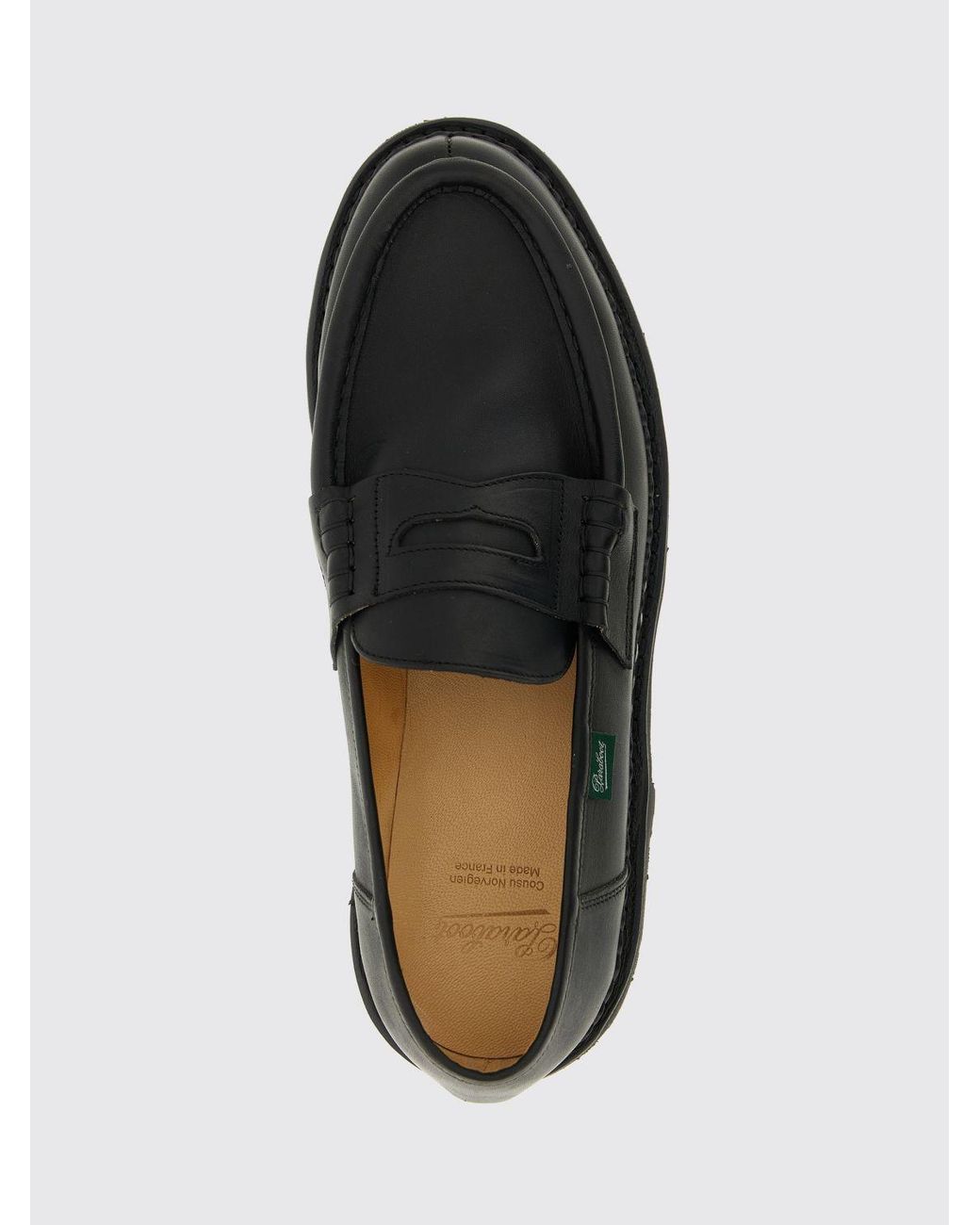 Paraboot White Reims Leather Loafers for men