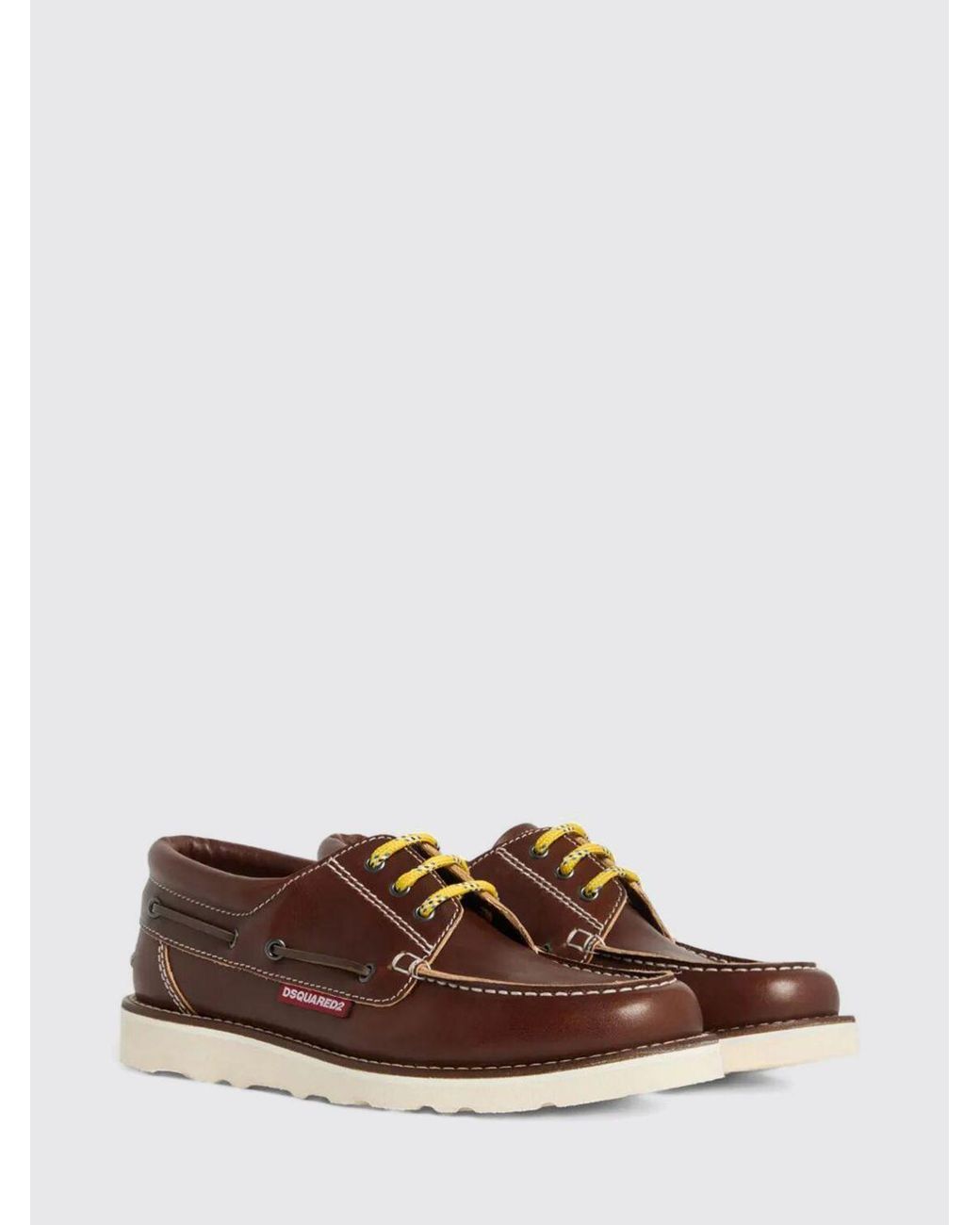 DSquared² Leder Bootsschuhe in Brown für Herren