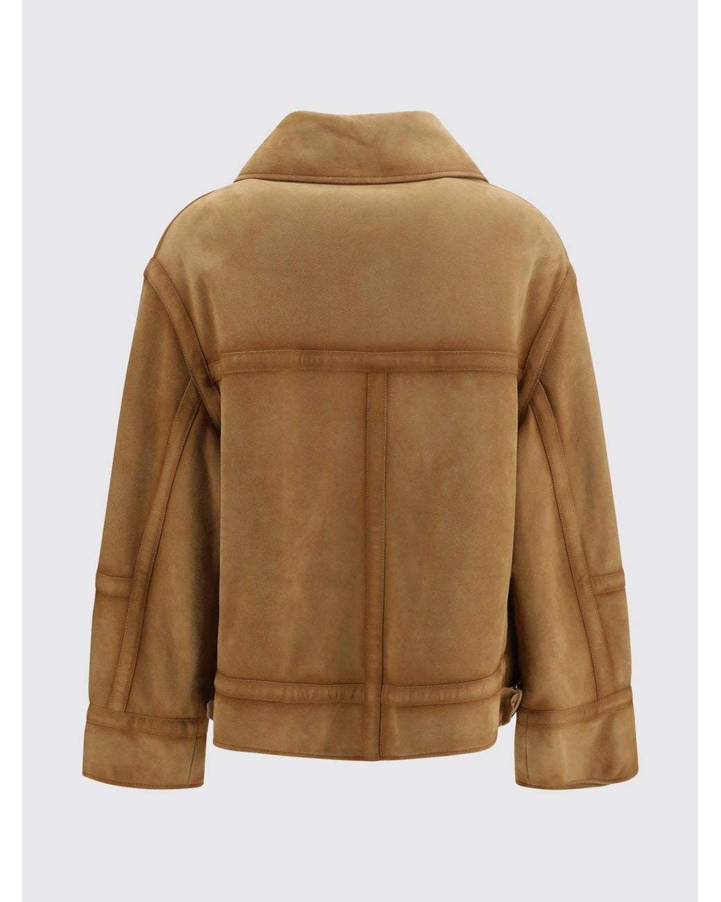 Ermanno Scervino Brown Short Suede Jacket With Classic Collar