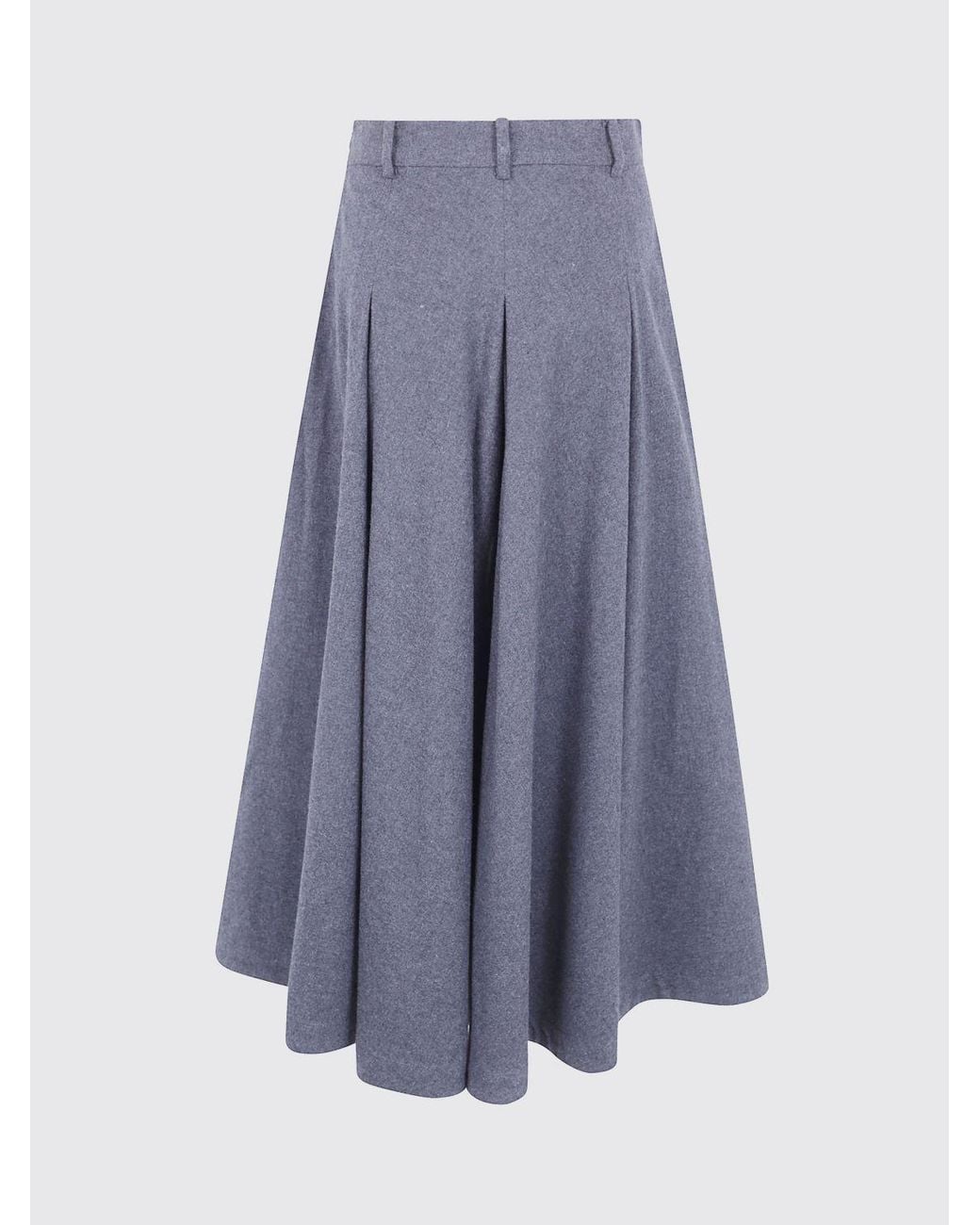 By Malene Birger Blue High-Waisted A-Line Midi Skirt