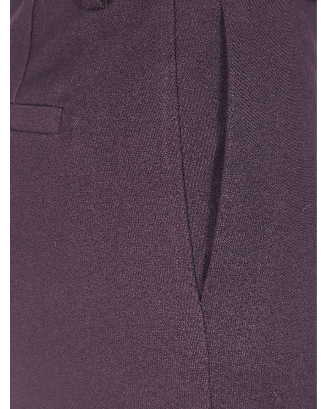 Joseph Purple High-Waisted Slim Fit Chino Trousers