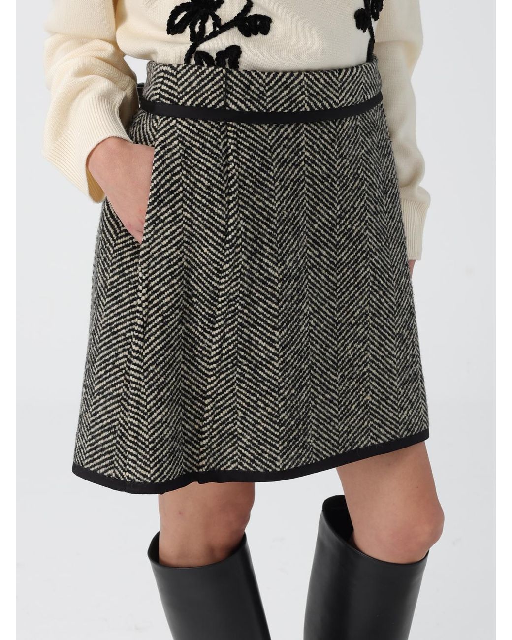 Jil Sander Gray Skirt