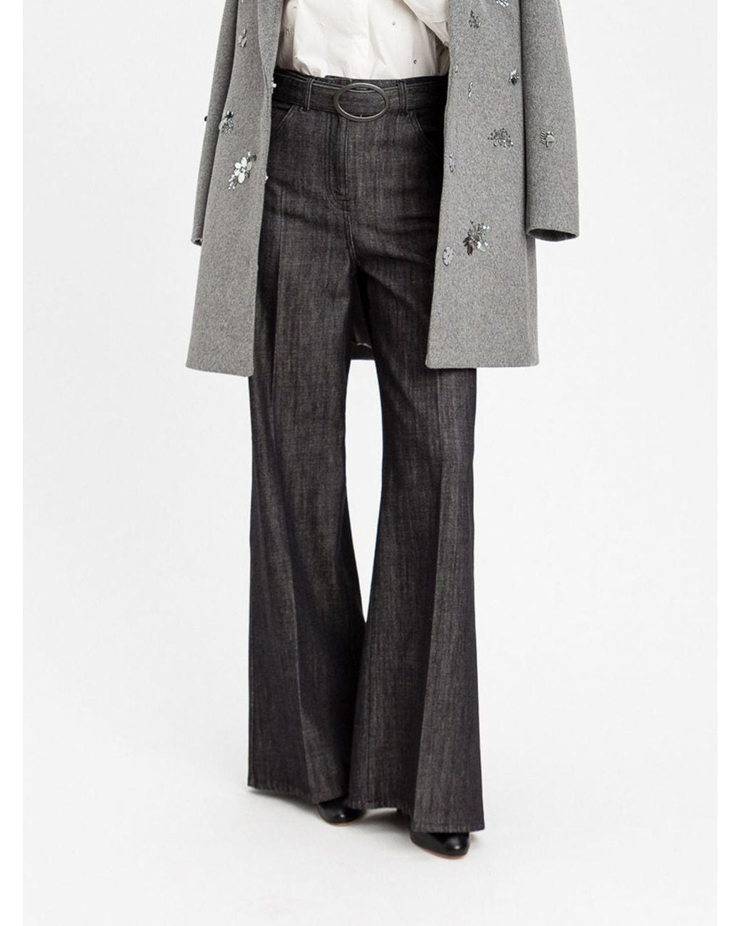 Twinset Black High-Waisted Flare Jeans