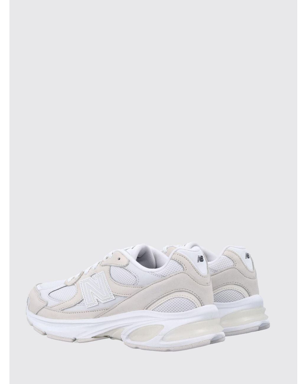 New Balance White Nubuck And Mesh Sneakers Comme Des Garçons X for men