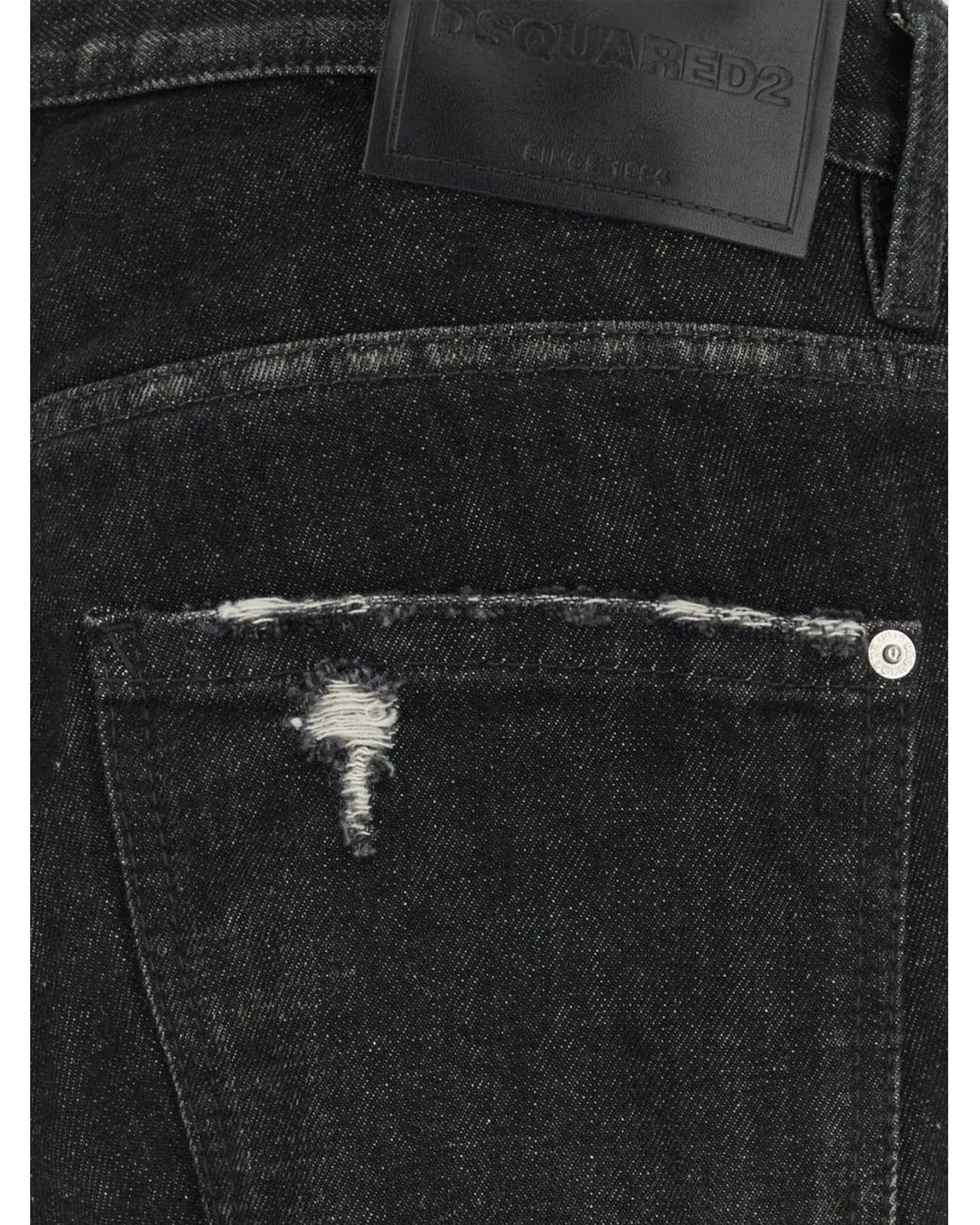 DSquared² Blue Mid-Rise Straight Jeans for men
