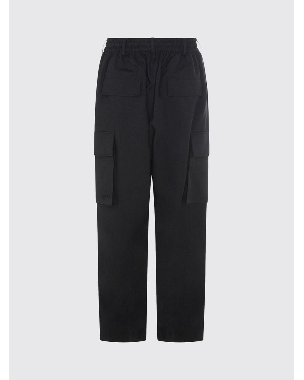 Y-3 Black Recycled Technical Fabric Cargo Trousers for men