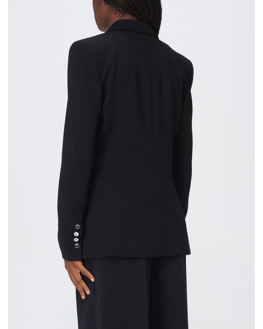 Pinko Blue Single-Breasted Slim Fit Crêpe Blazer With One-Button Closure