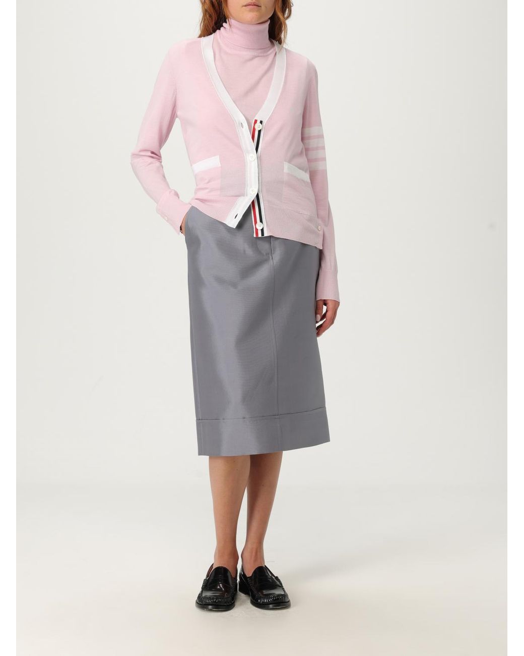 Thom Browne Pink Wollrollkragenpullover