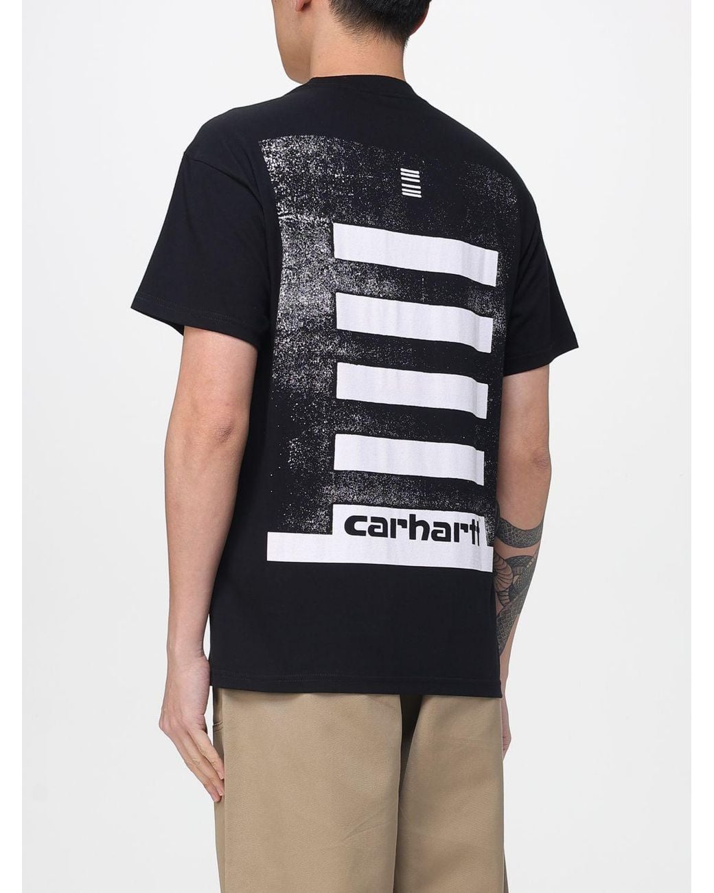 Carhartt Black Printed Cotton T-Shirt for men