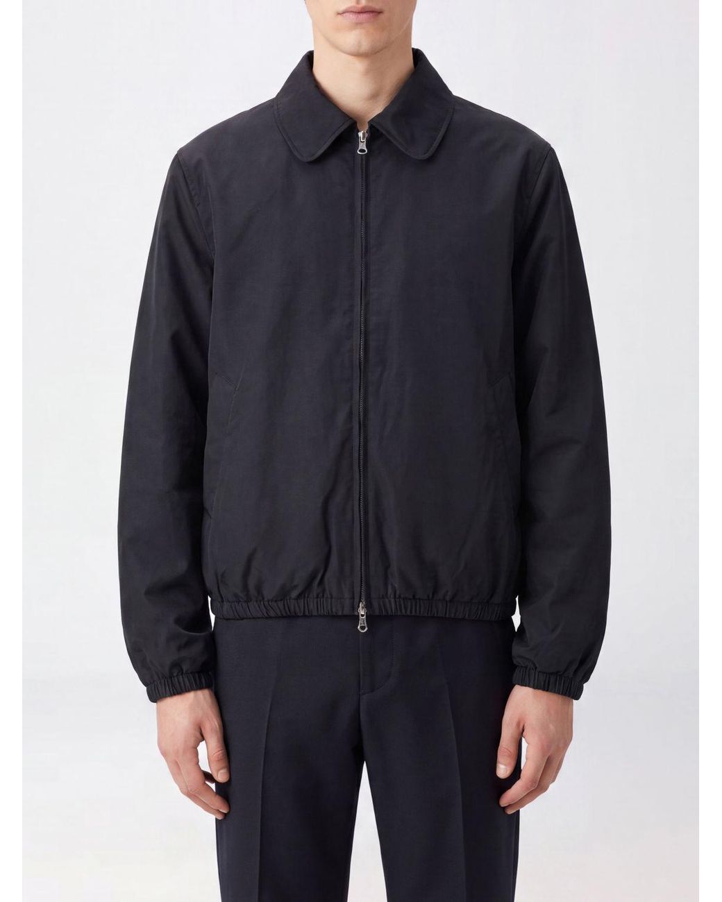 Our Legacy Blue Windproof Polyester Shirt Jacket With Zip Closure for men