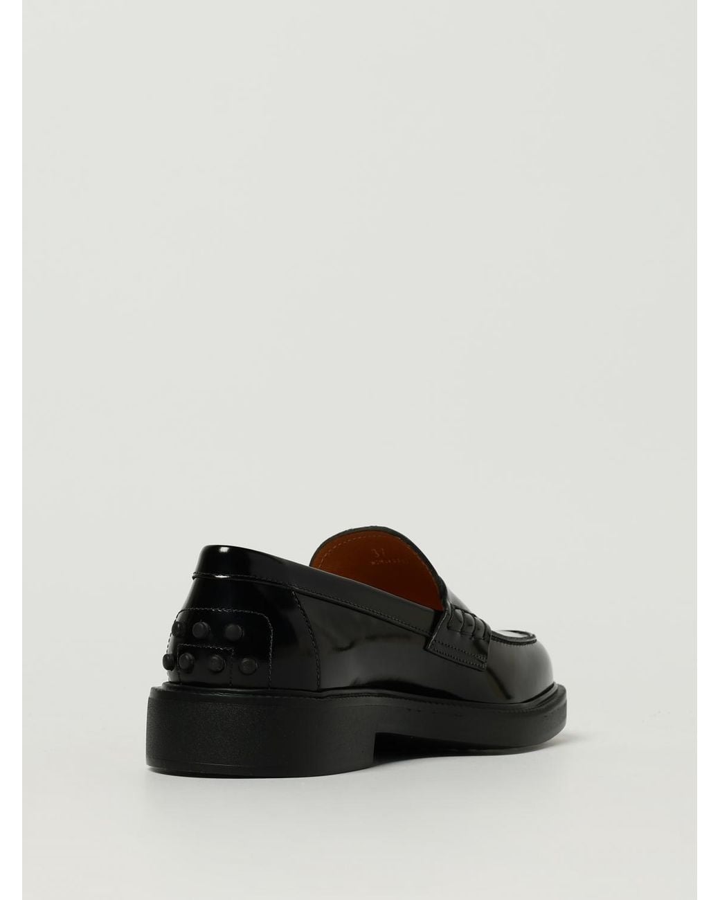 Tod's Black Brushed Leather Loafers
