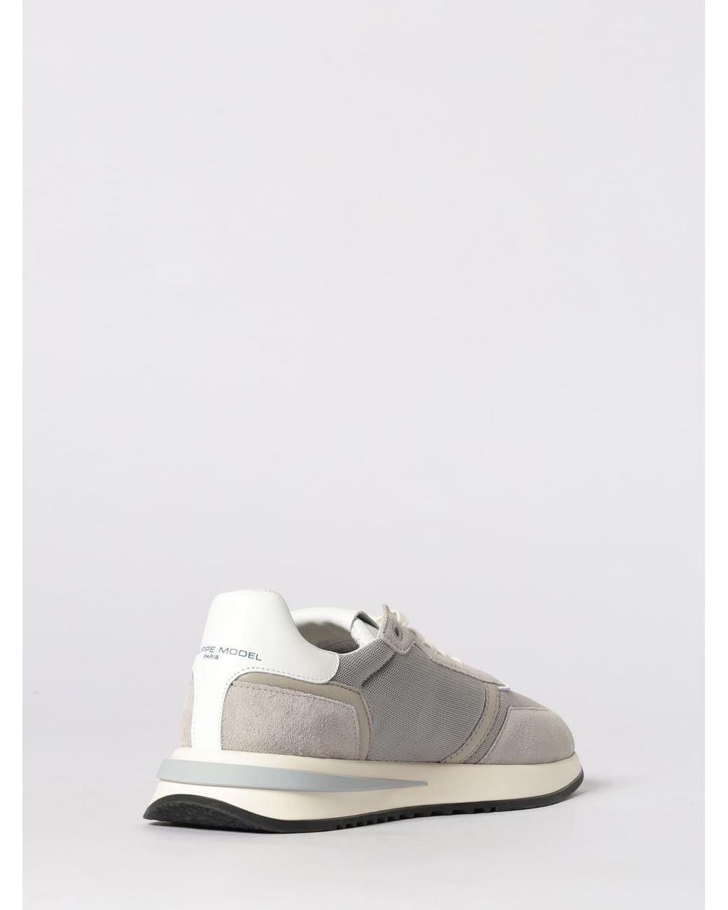 Philippe Model White Suede And Mesh Sneakers for men