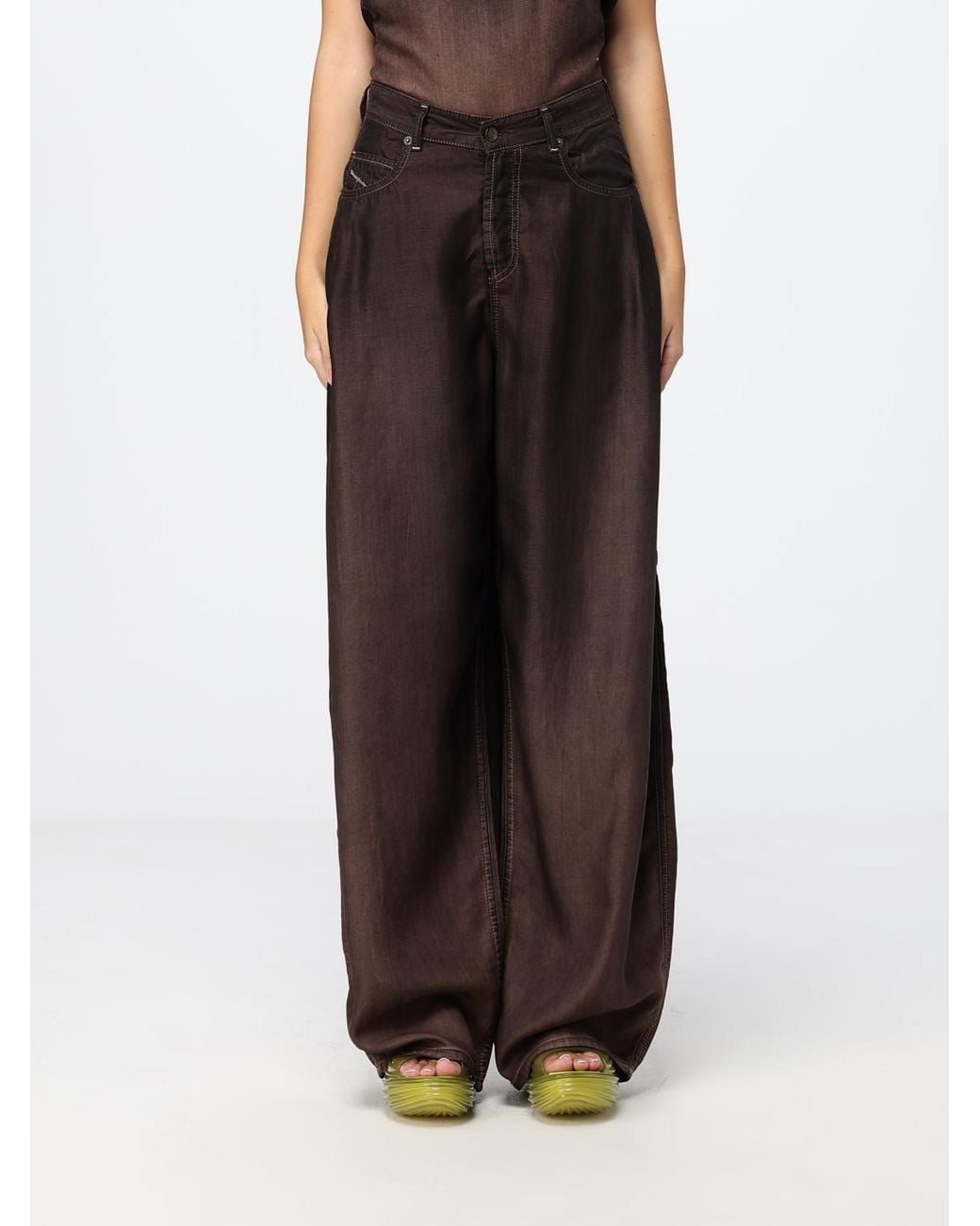 DIESEL Brown 1996 D-Sire Oversized Wide Leg Jeans