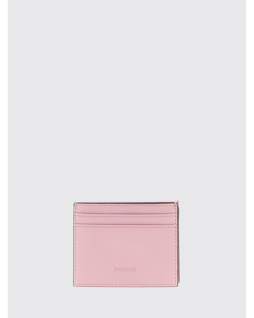 Pinko Pink Lettering Leather Wallet