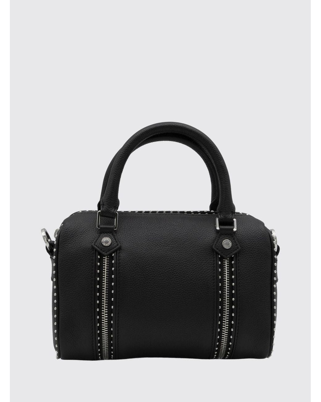 Zadig & Voltaire Black Zadig &Amp Voltaire Sunny Studded Grained Calf Leather Mini Boston Bag