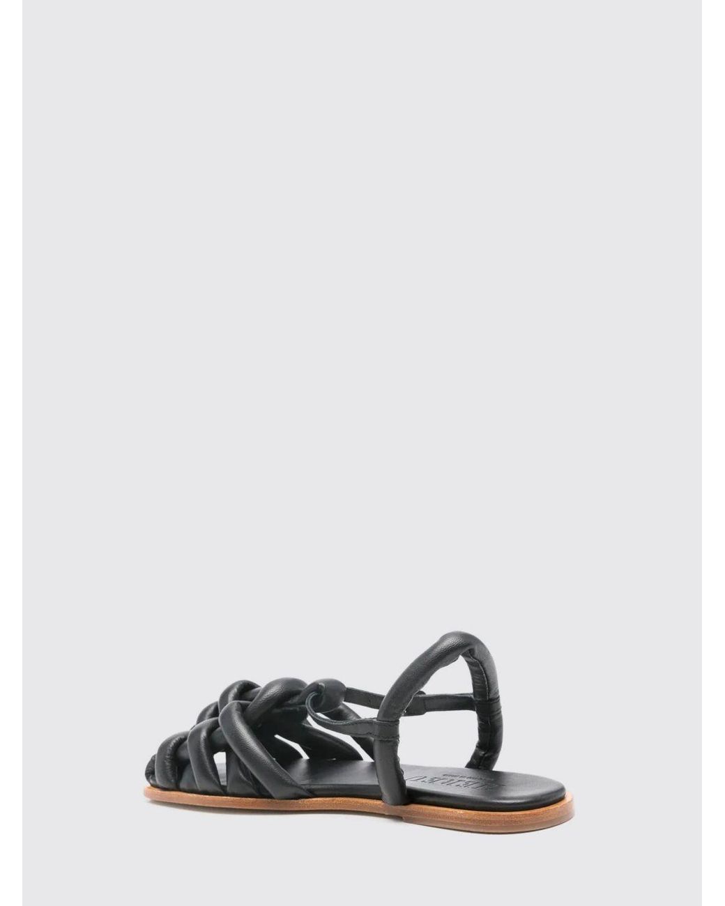 Hereu White Cabersa Braided Leather Sandals