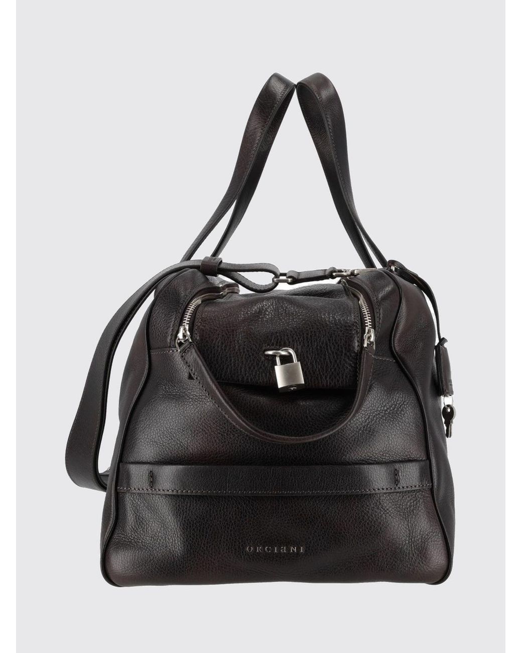 Orciani Black Travel Bag for men