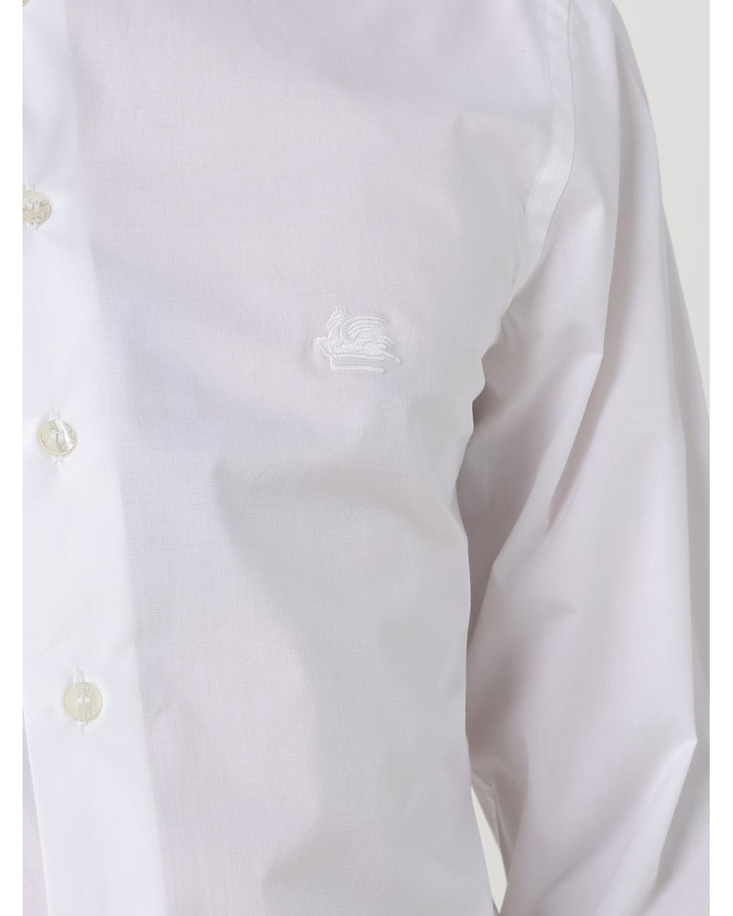 Etro White Classic Poplin Shirt for men