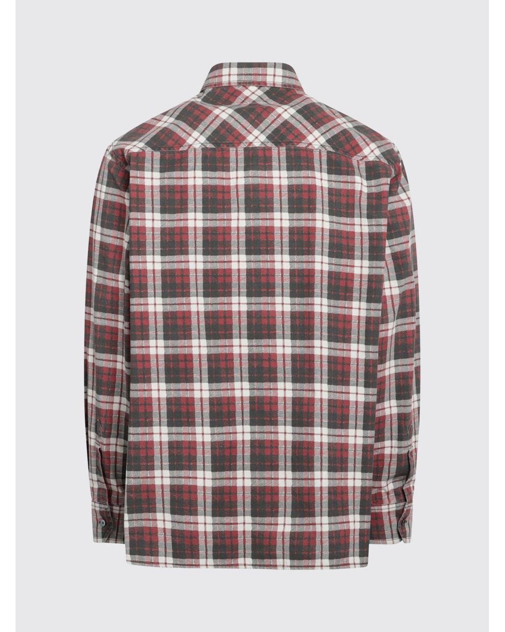 MM6 by Maison Margiela Red Check Cotton Shirt With Patch Pocket