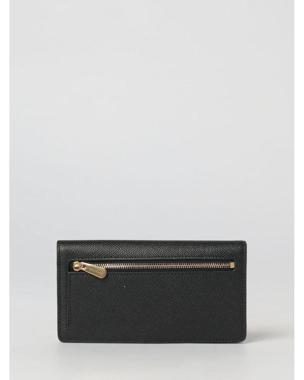 Ferragamo Gray Gancini Grained Leather Wallet